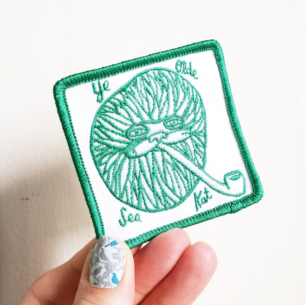 Vintage Sea Kat Pipe Sew On Patch